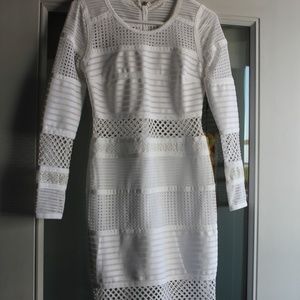 Wow Couture Mesh Insert Bandage Mini Dress